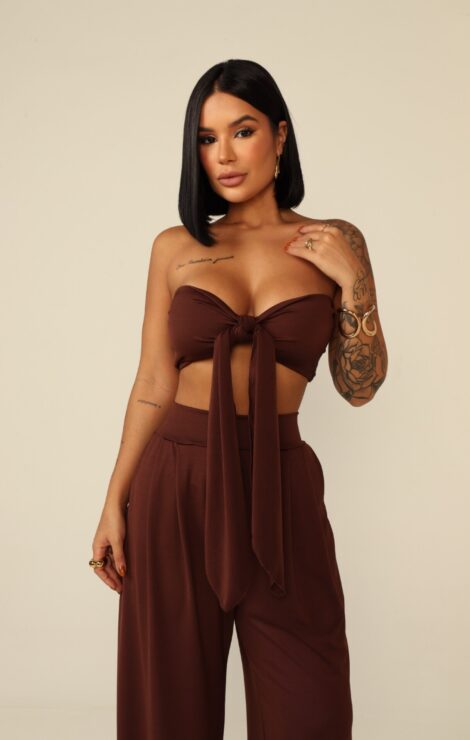 Morena Brazil - Conjunto Pantalona Cropped Multiforme Aline