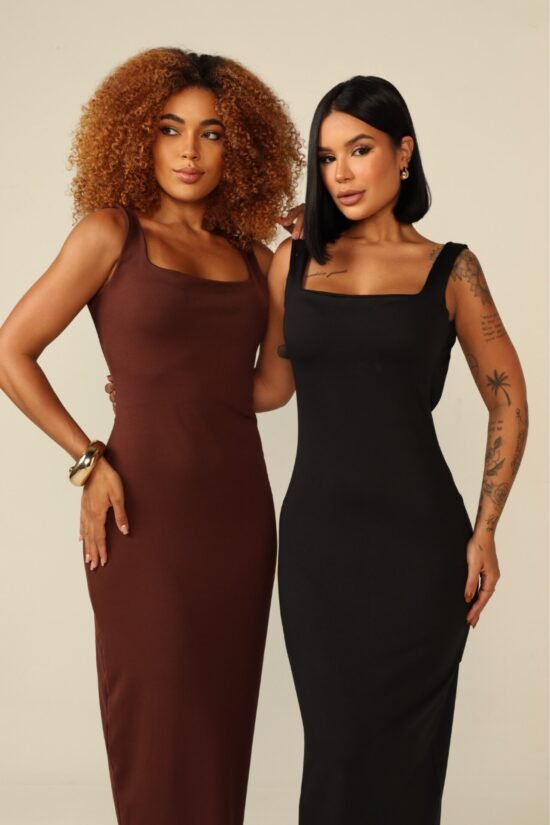 Morena Brazil - Vestido Longo com Costa Aberta Morena