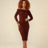 Morena Brazil - Vestido Midi Franzido Musa