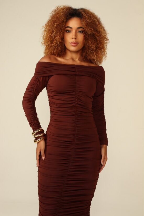 Morena Brazil - Vestido Midi Franzido Musa