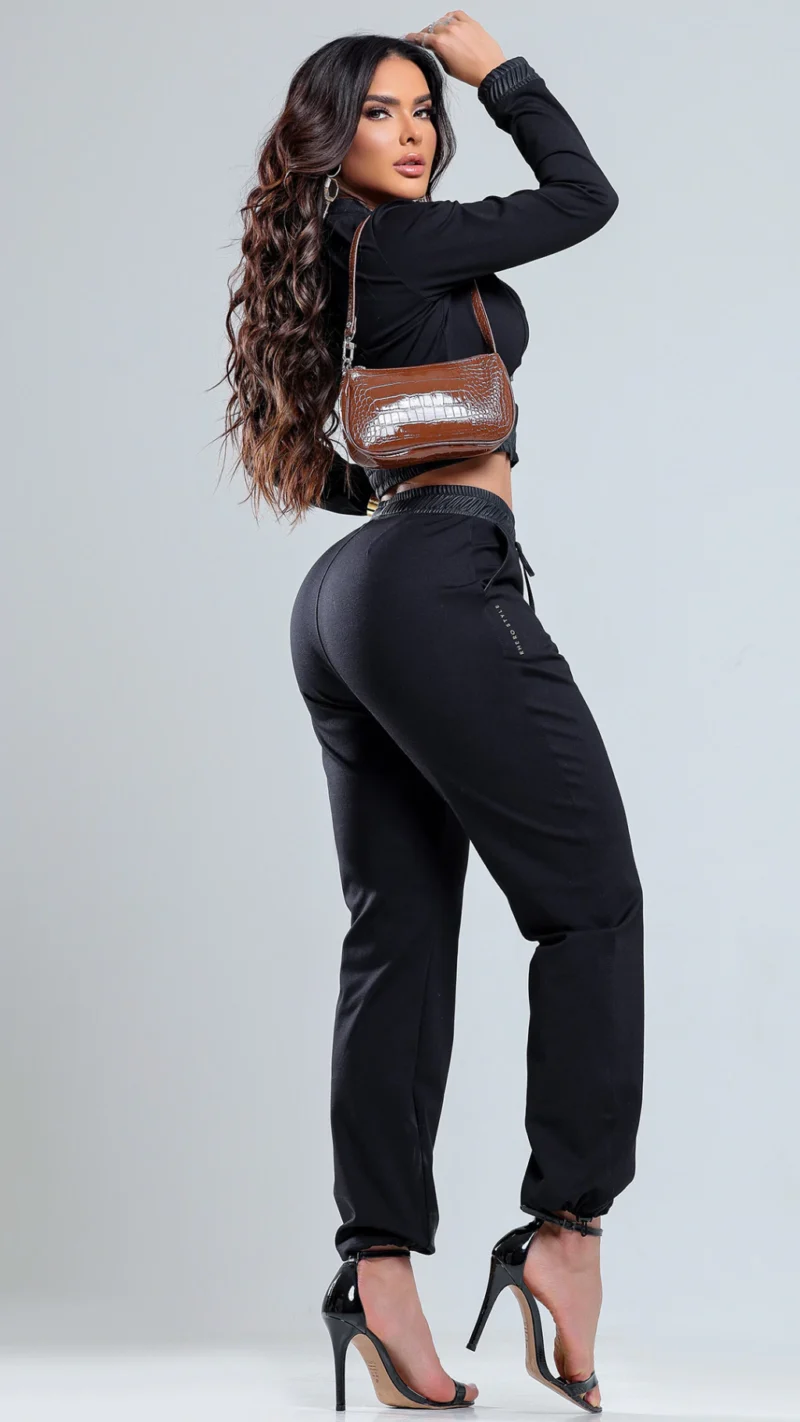 Conjunto Feminino Divine Jogger com Brilho Jogger e Bomber