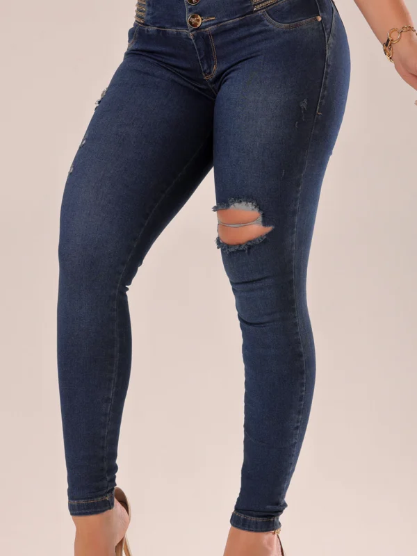 Calca Jeans Cigarrete Bloom Compressora