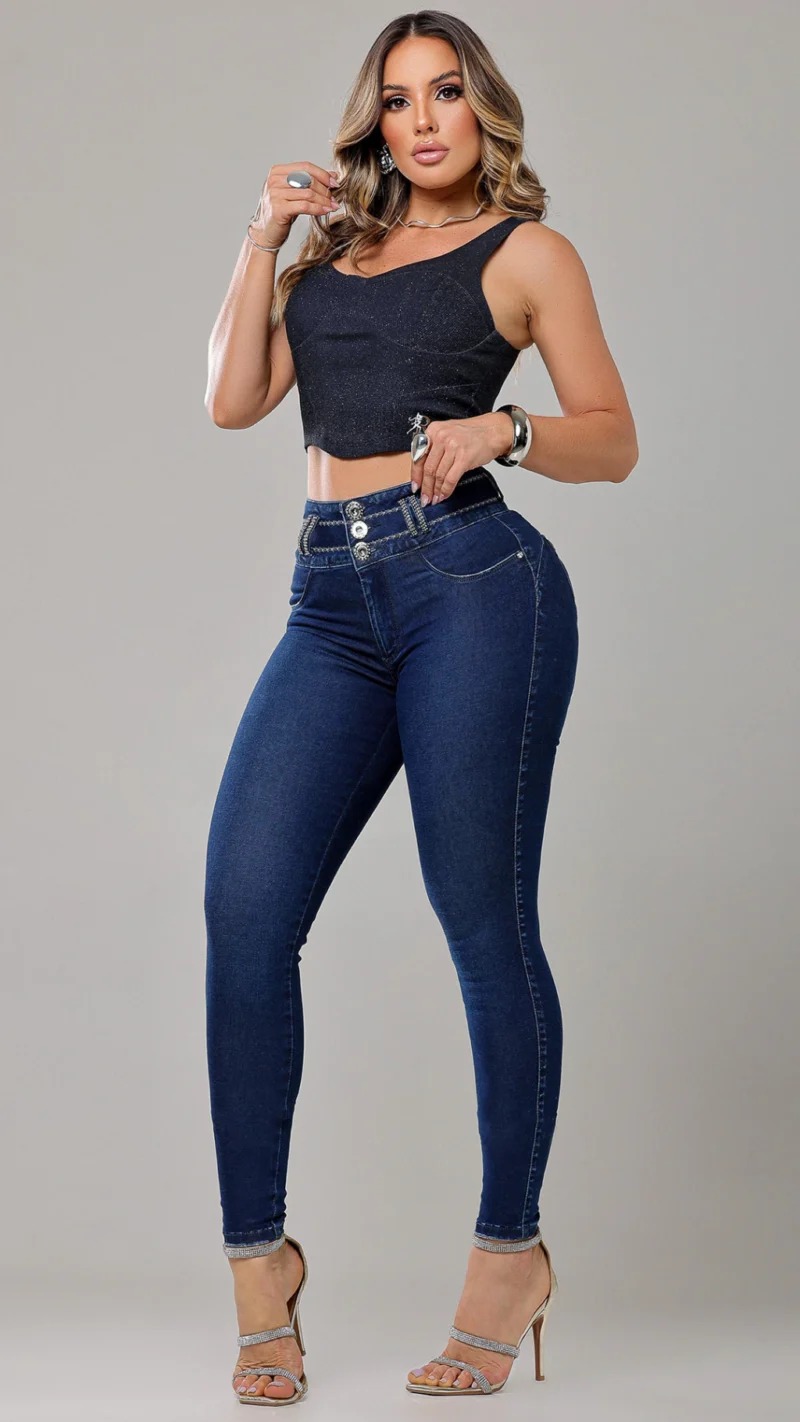 Calca Jeans Cigarrete Belle com Brilho