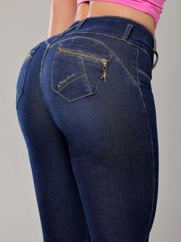 Calca Jeans Cigarrete Royal Bordada