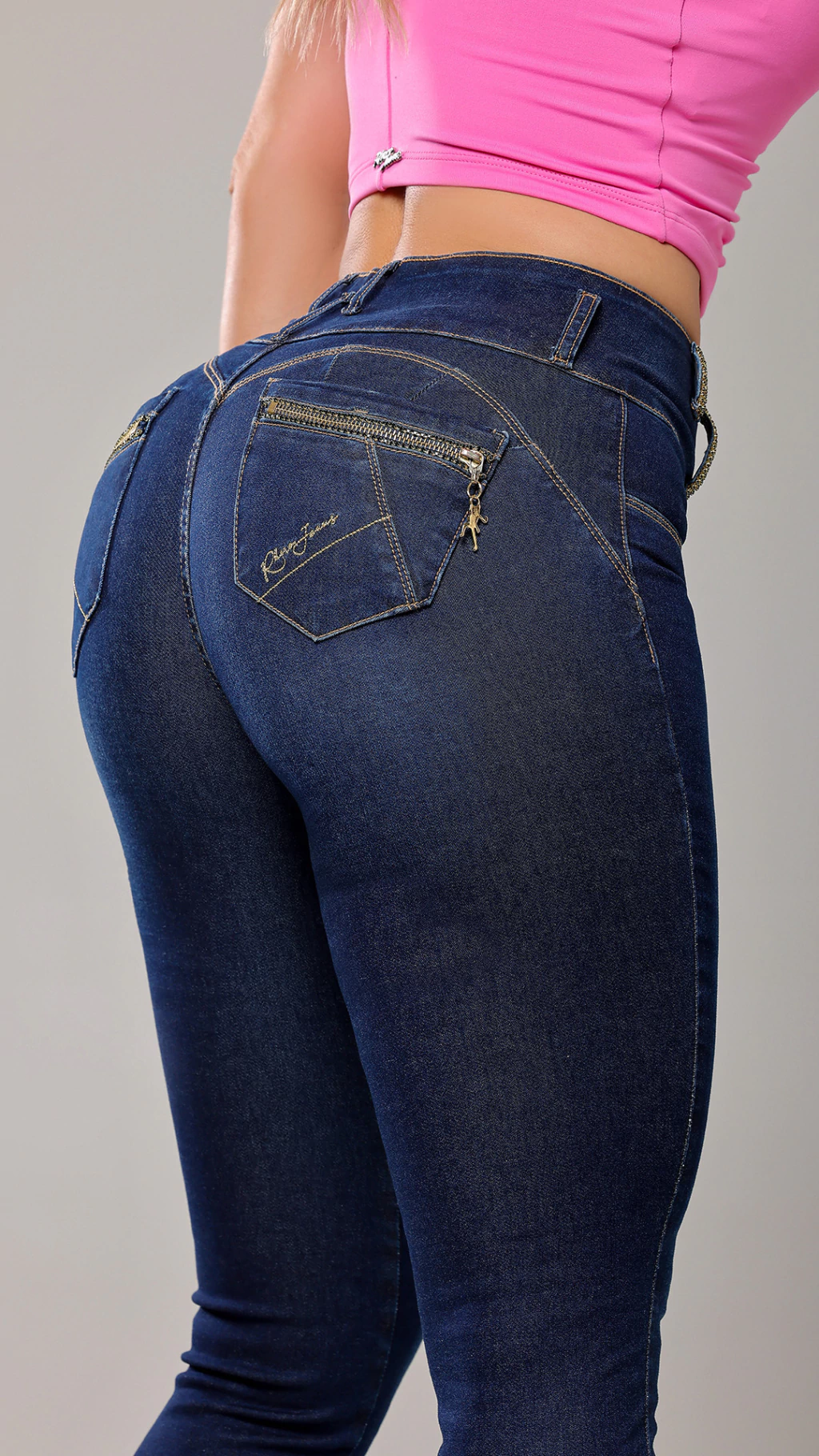 Calca Jeans Cigarrete Royal Bordada