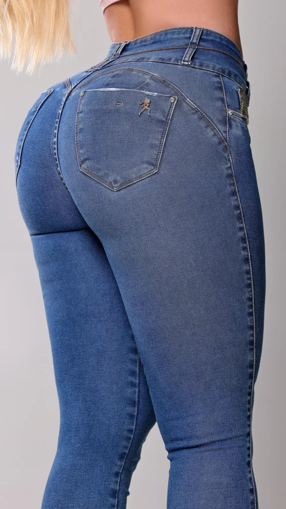 Calca Jeans Cigarrete Glow com Brilho