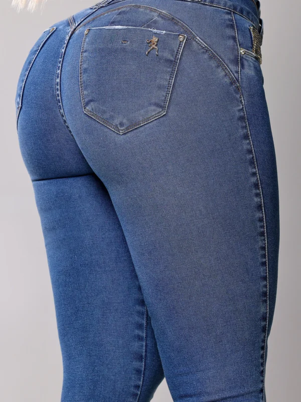 Calca Jeans Cigarrete Glow com Brilho