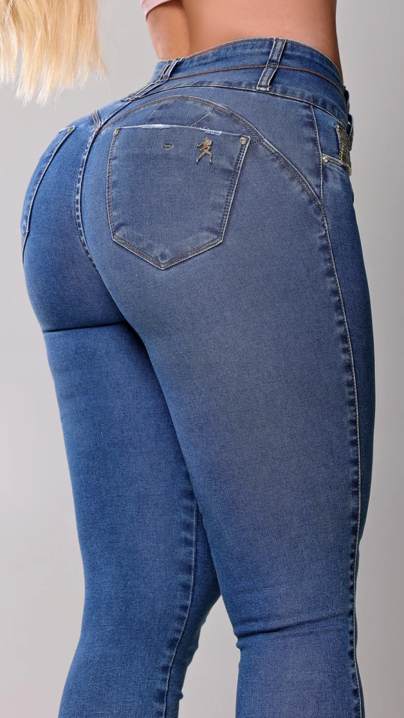 Calca Jeans Cigarrete Glow com Brilho