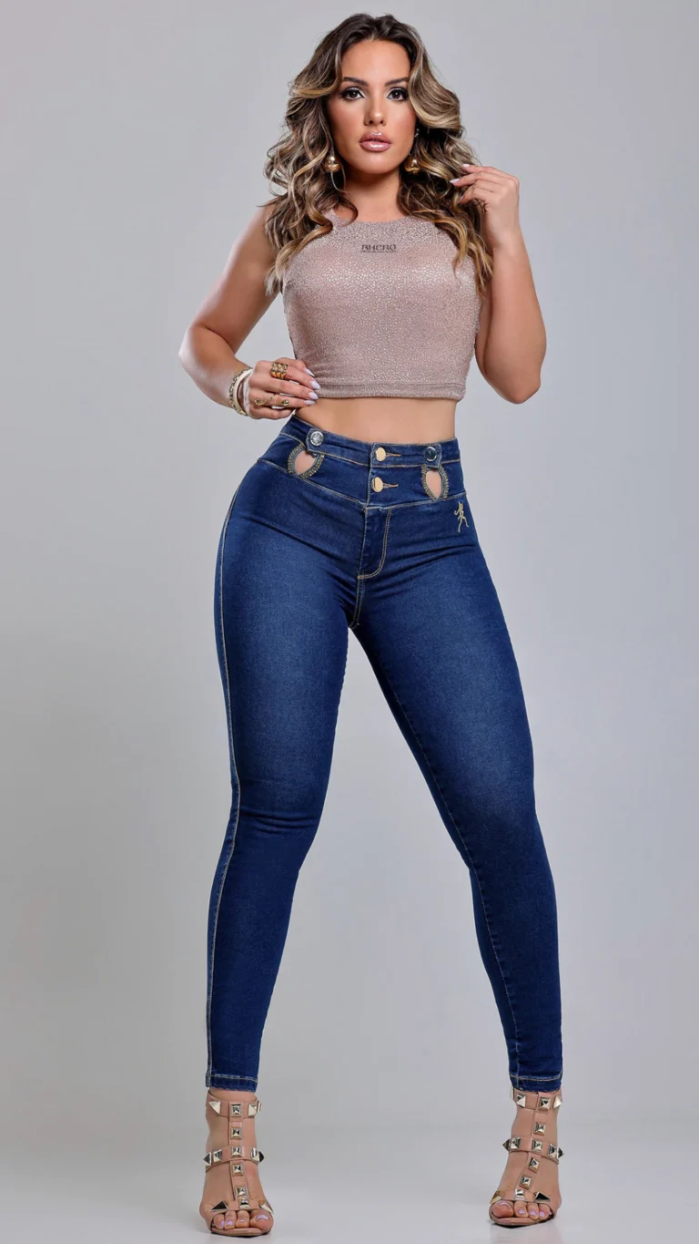Calça Jeans Cigarrete Elegance com Brilho