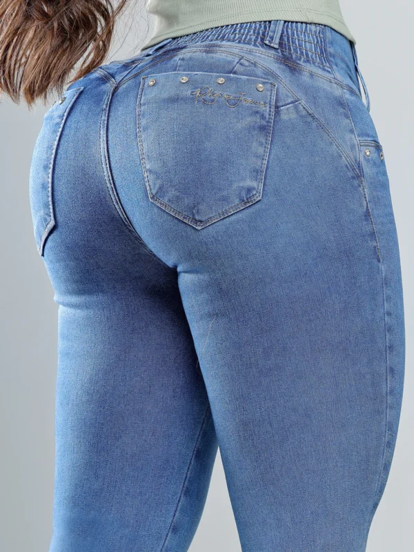 Calca Jeans Cigarrete Glow com Brilho