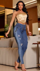 Calca Jeans Skinny Bloom
