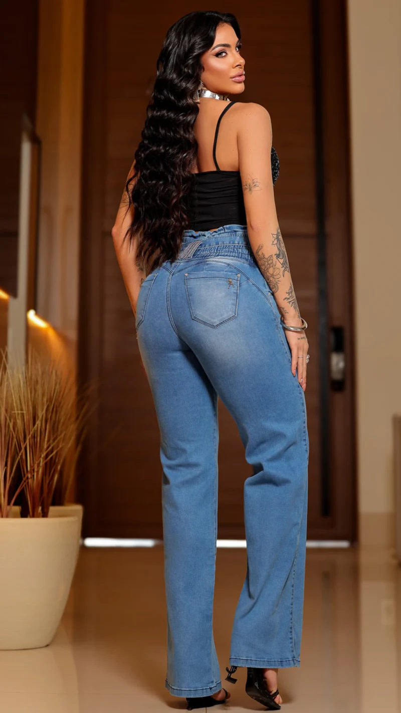 Calca Jeans Wide Leg Royal