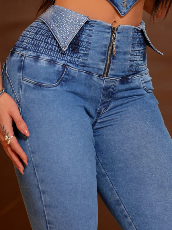 Calca Jeans Skinny Divine com Brilho