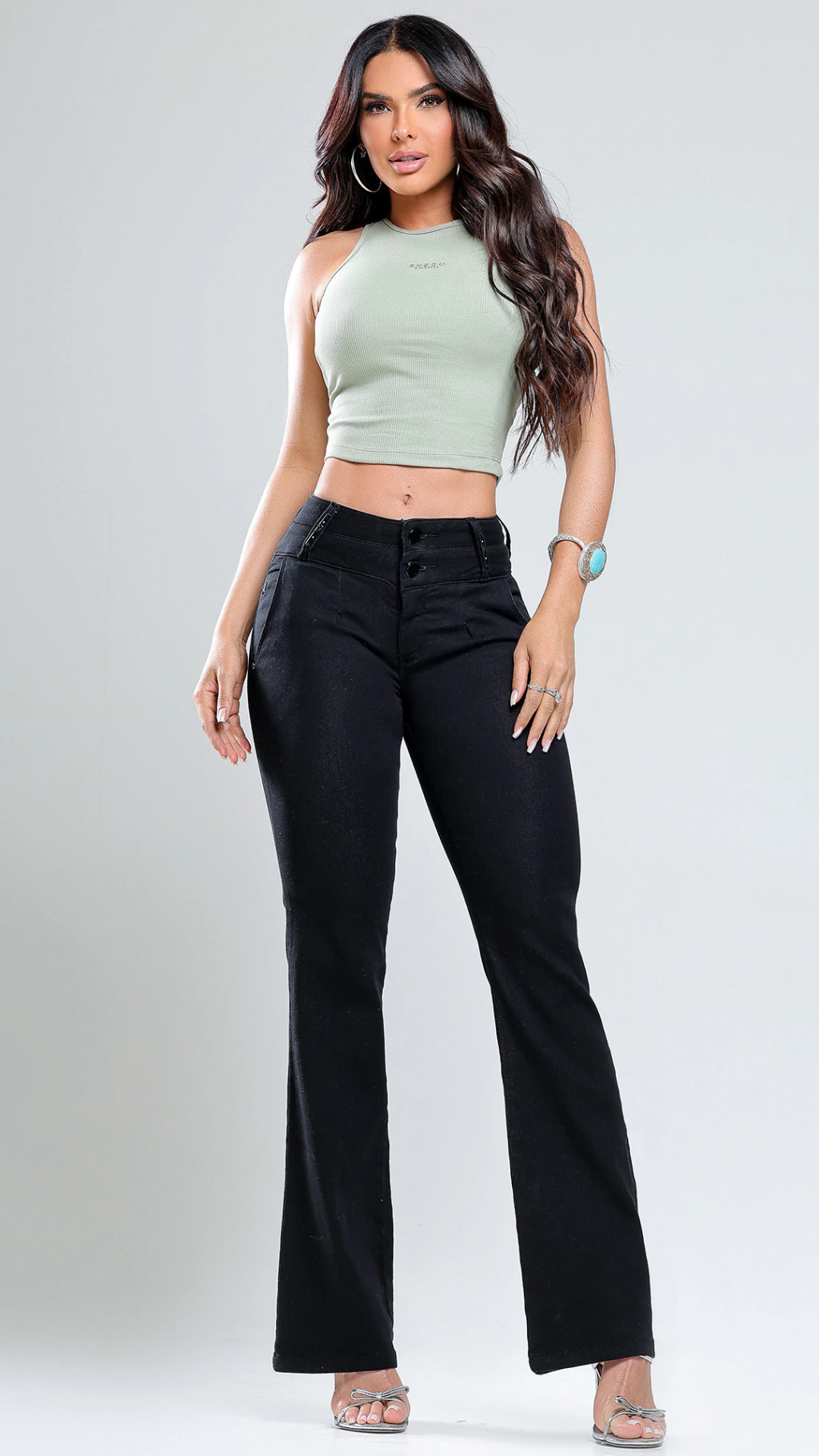 Calca Jeans Flare Glam