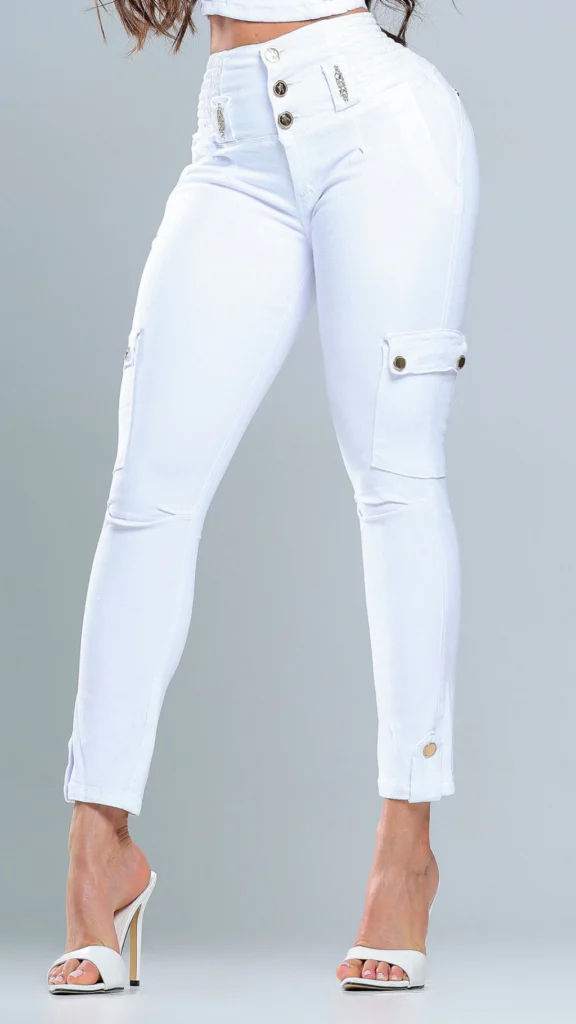 Calca Jeans Cargo Divine Compressora