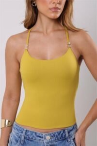 Blusa Regata Alça Fina com Argola Analu