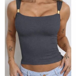 Blusa Regata Alça com Argola Dourada Lola