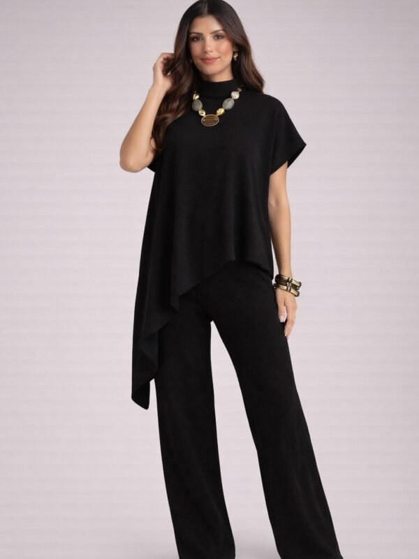 Conjunto Pantalona Assimétrico- Frete Grátis