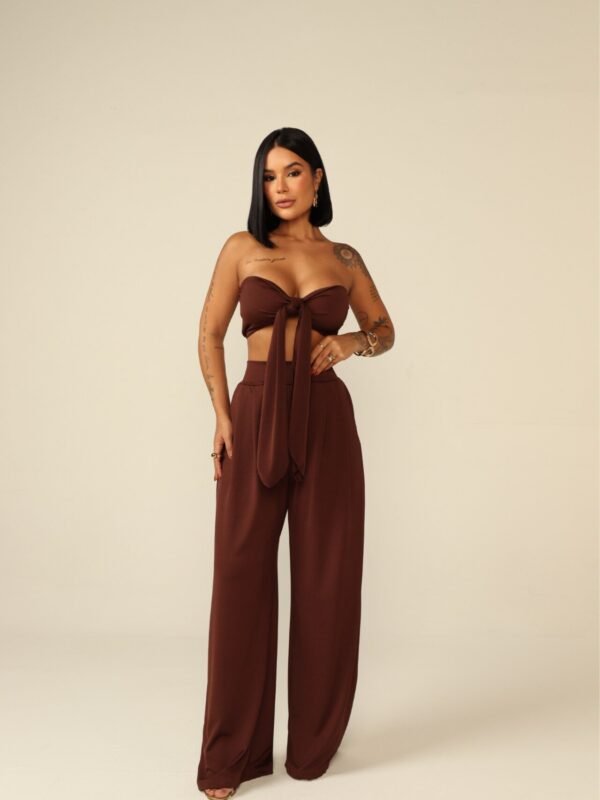 Conjunto Pantalona Cropped Multiforme Aline