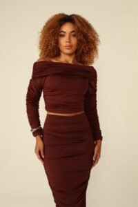 Cropped Ana Luiza  Marrom