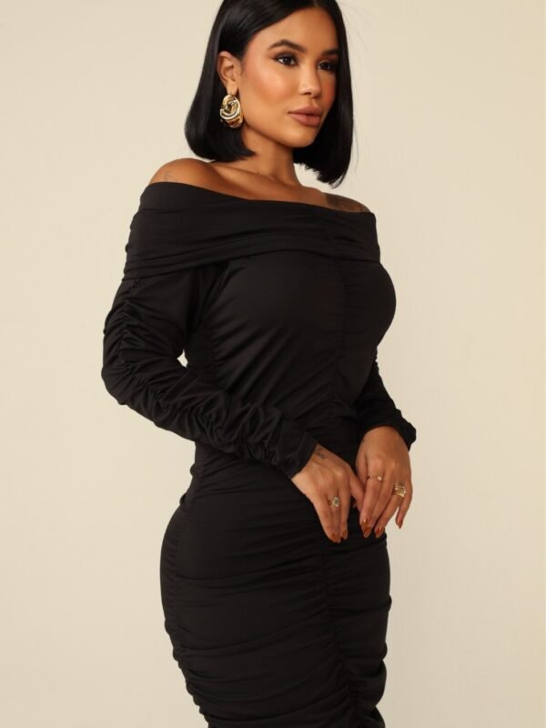 Vestido Midi Franzido Musa