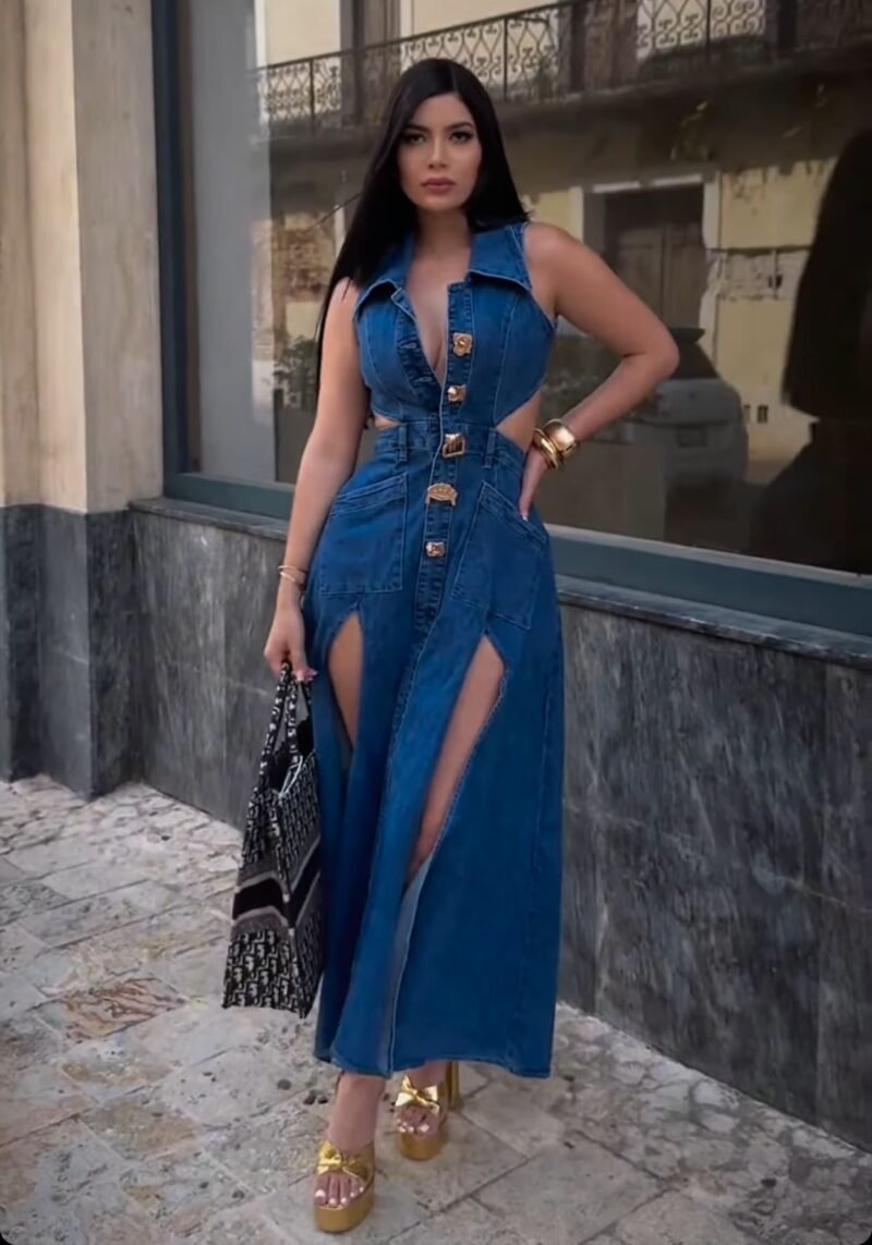 Vestido Jeans Apaixonante Morena Brazil - Frente