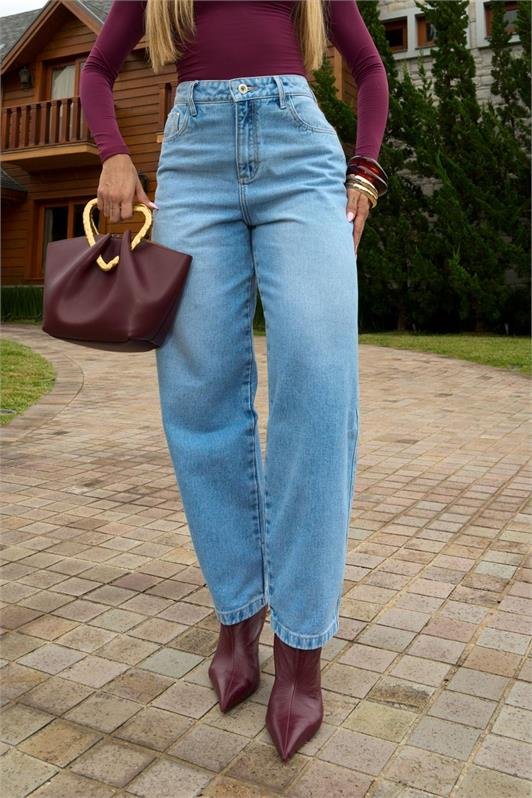 Calca Barrel Jeans Claro