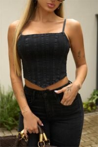 Cropped Jeans Corselet