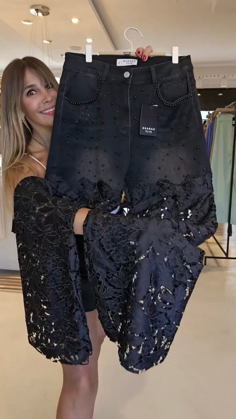 Calça Jeans Rendada