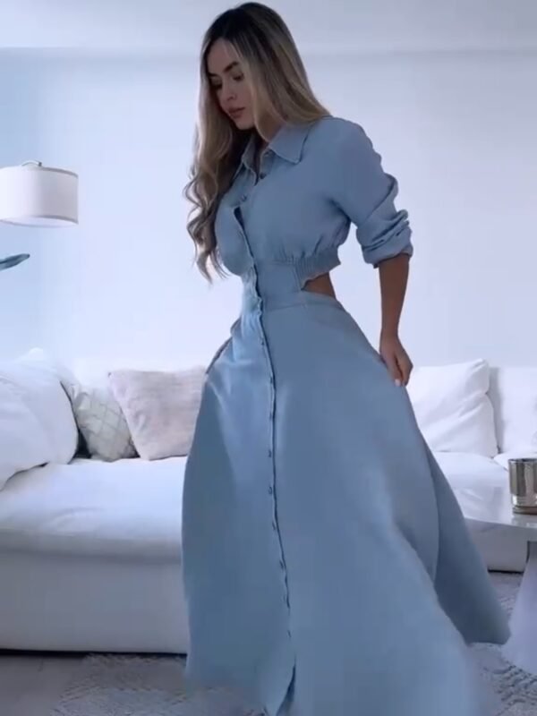 Vestido Jeans Longo Safira