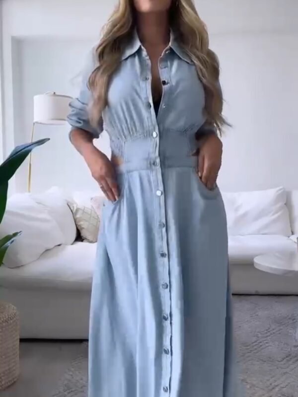 Vestido Jeans Longo Safira