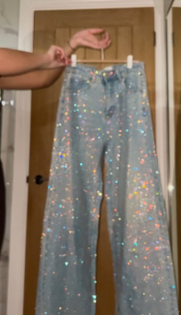 Calca Wide Leg Rainbow Cristal