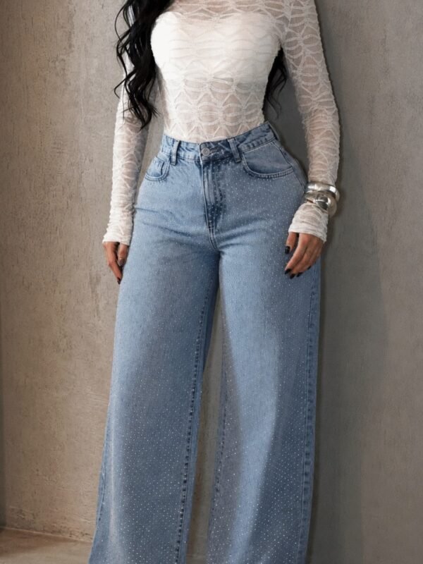 Calça Wide Leg Shine Cristal