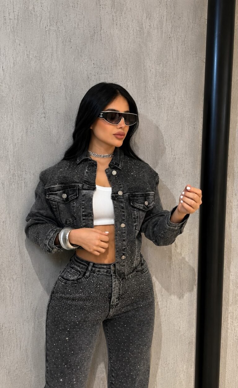 Conjunto Jeans Estonado com Brilho