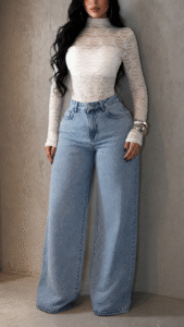 Calça Wide Leg Shine Cristal