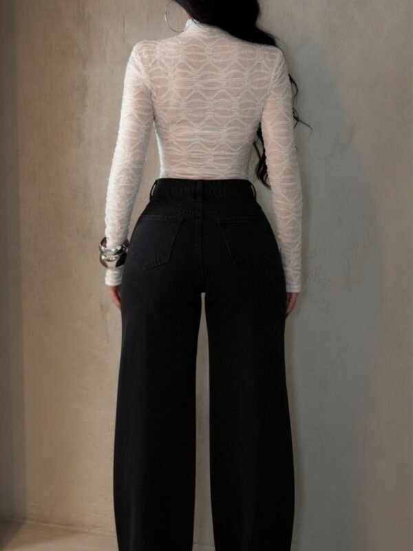 Calça Wide Leg Shine Preta