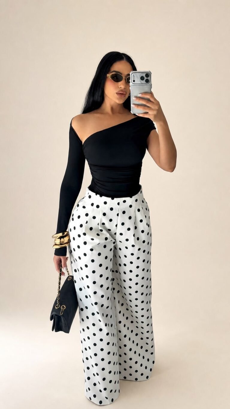 Conjunto Amalfi Poá - Body e Pantalona