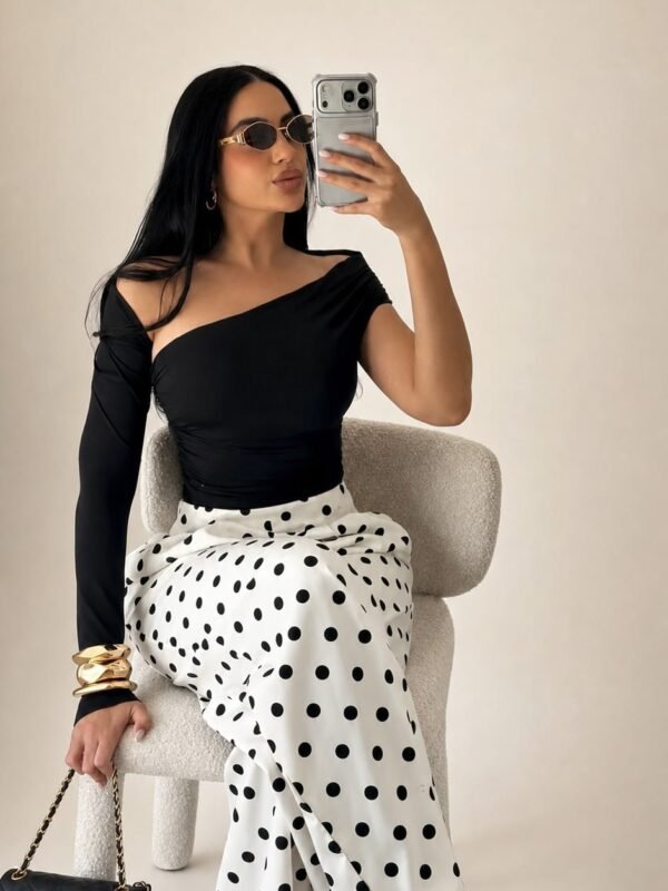 Conjunto Amalfi Poá – Body e Pantalona