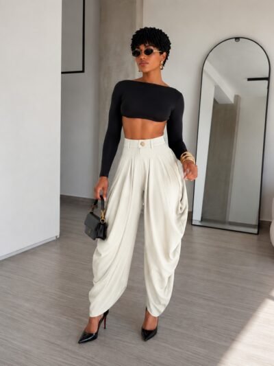 Calça Balone Aladin - Off-White