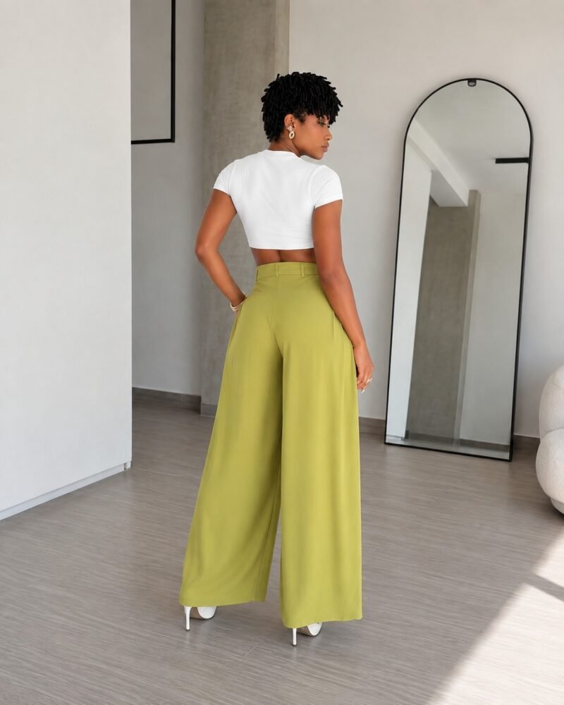 Calça Pantalona Alfaiataria Premium - Verde Lima