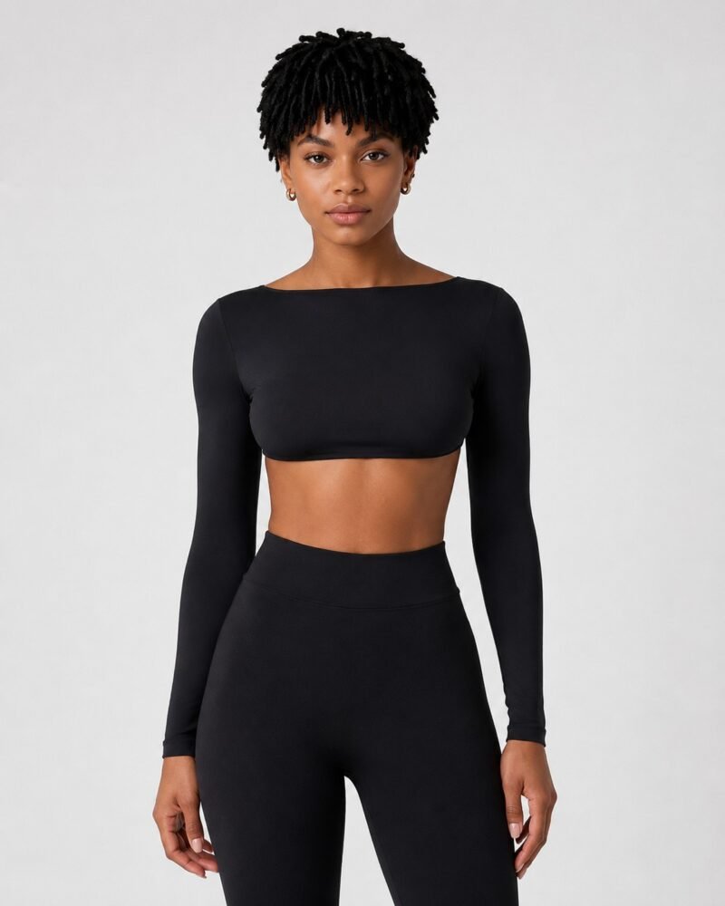 Cropped Costas Nua com Bojo - Preto