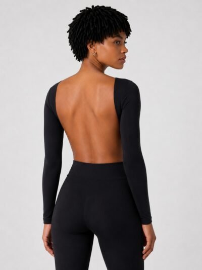 Cropped Costas Nua com Bojo - Preto