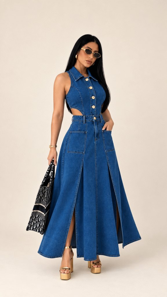 Vestido Jeans Apaixonante