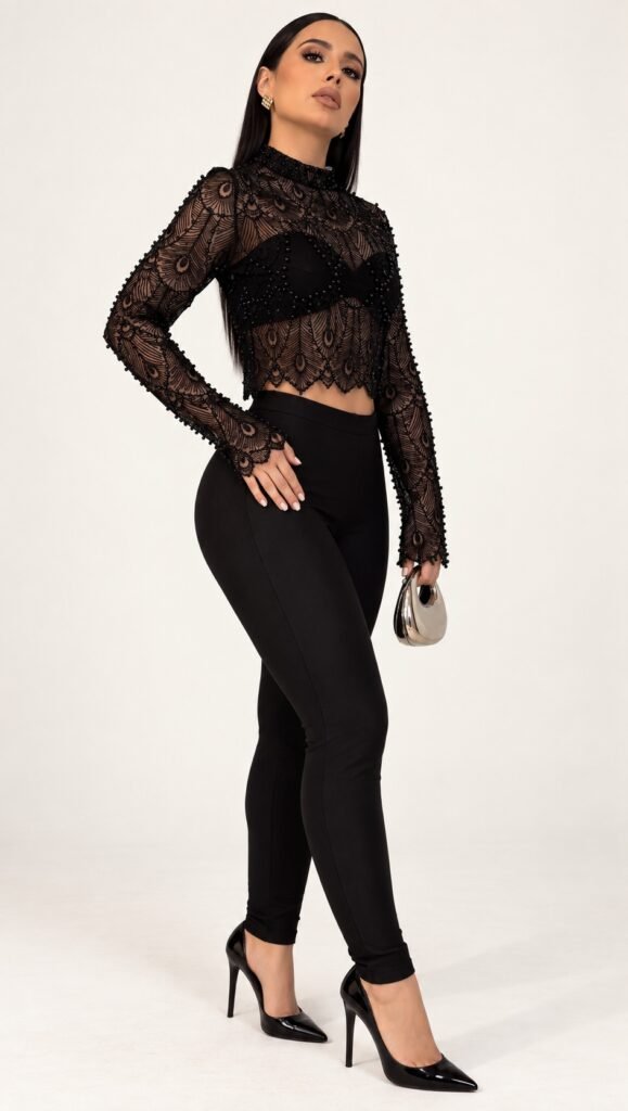 Blusa Pérolas Black