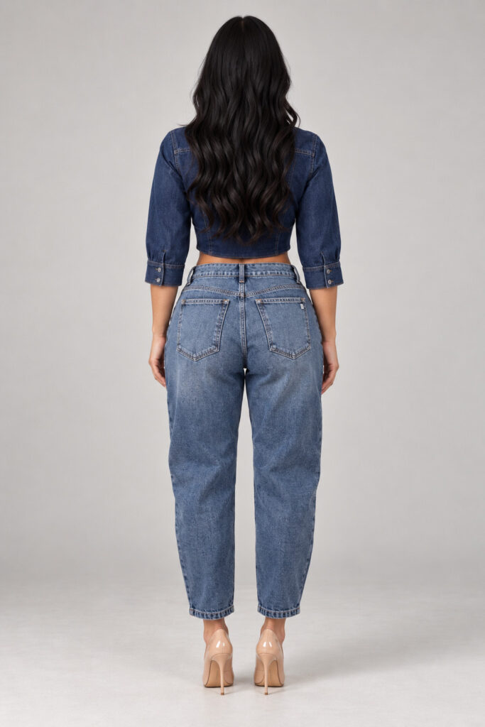 Calca Barrel Jeans Escura | Morena Brazil