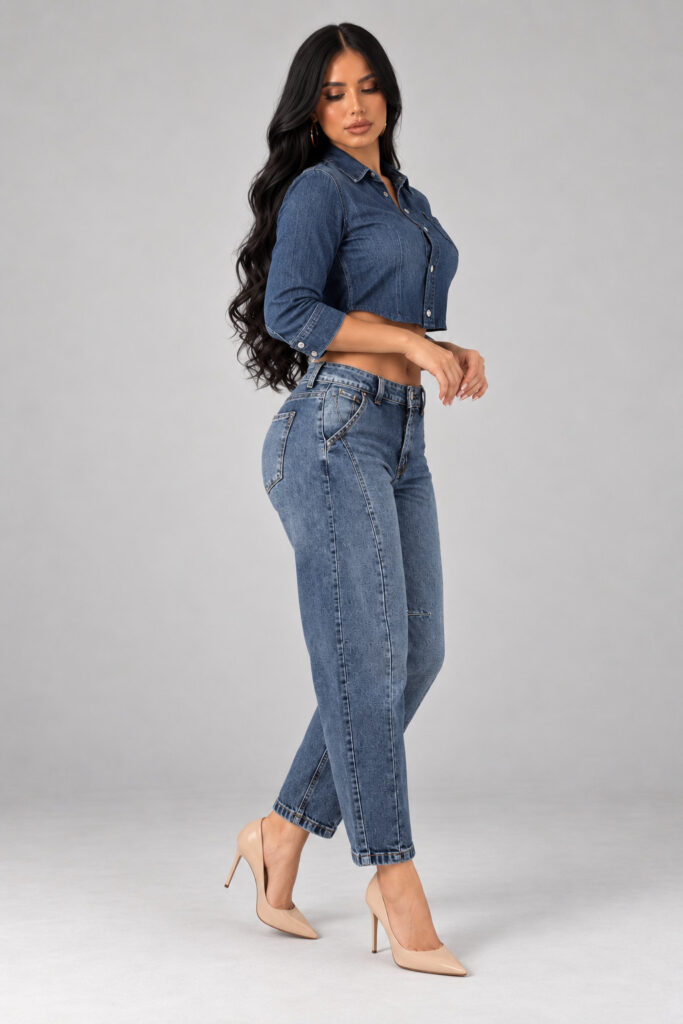 Calca Barrel Jeans Escura | Morena Brazil