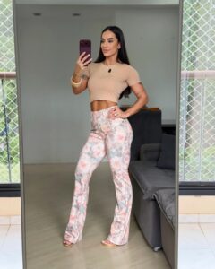 Calça Flare Floral
