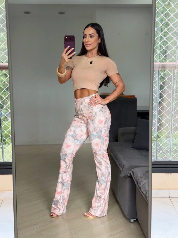 Calça Flare Floral