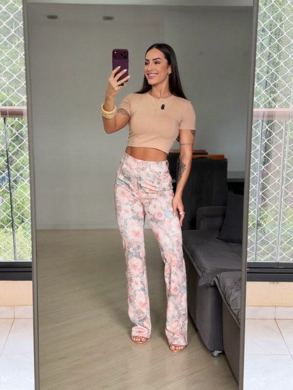 Calça Flare Floral
