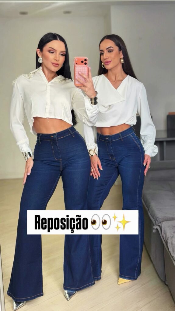 Calça Flare Jeans Escura